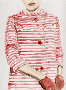 Hvězdy v pruzích (MF), 2015 (olej na papíře) od Cathy Lomax