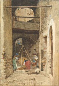 Italské nádvoří a postavy, 1843-1921. od Cavaliere Pio Joris