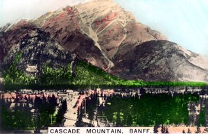 Cascade Mountain, Banff, Alberta, Kanada, 20. léta 20. století.