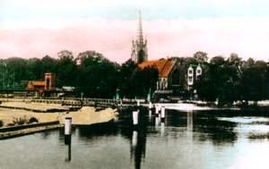 Řeka Temže v Marlow, Buckinghamshire, 1926.
