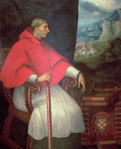 Portrét kardinála Francisca Ximeneze de Cisneros (1437-1517) od Caxesi or Caxete Eugenio Caxes