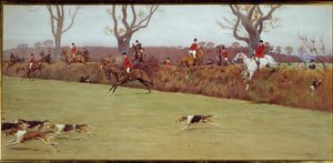 Lovecká scéna, štáb Blackmoor Watercolor od Cecila Aldina (1870-1935) Soukromá sbírka 19. století od Cecil Charles Windsor Aldin