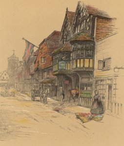 Hostinec The George Inn, Salisbury od Cecil Charles Windsor Aldin