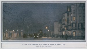 Jak se soumrak prohlubuje do tmy - scéna v Park Lane