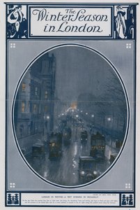 Londýn v zimě - mokrý večer na Piccadilly