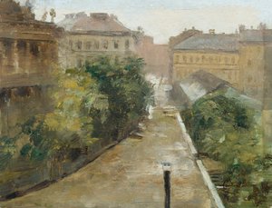 Pohled na Palais Coburg z umělcova bytu od Cecil van Haanen
