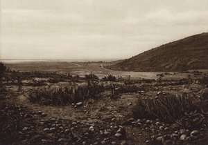 Mexiko: Poblíž jezera Tetzcoco mezi San Isabel Tola a Guadalupe (černobílá fotografie)