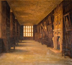 Pohled na dlouhou galerii v Aston Hall, 1870-1880. od Cecilia C Foster