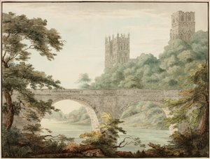 Durhamská katedrála, asi 1800-1810 (akvarel a inkoust) od Cecilia Priscilla Cooke