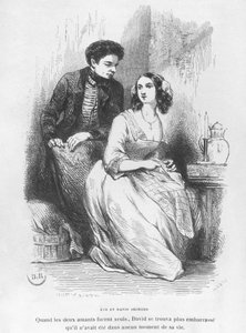 Eve a David Sechardovi, ilustrace z „Les Illusions perdues“ od Honore de Balzac, vydané nakladatelstvím Editions Furne, 1842