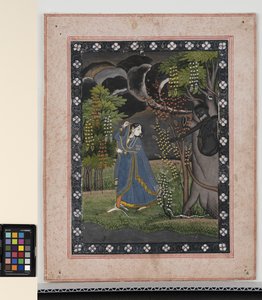 Abhisika Nayaka, C1 (OPQ pigmenty a zlato na papíře) od Central Indian School