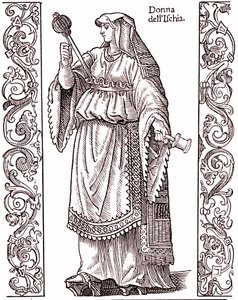 Sedlák z ISCHIA - italský kroj v 17. století od Cesare (after) Vecellio