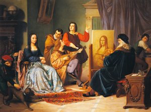 Leonardo da Vinci obraz Mona Lisa od Cesare Maccari (1840-1919)
