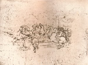 Kopie části karikatury bitvy u Anghiari, c1505-c1523 1883 od Cesare da Sesto