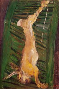 Zajíc na zelené okenici, kolem 1924-25 od Chaim Soutine
