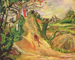 Kopec s mužem na cestě od Chaim Soutine