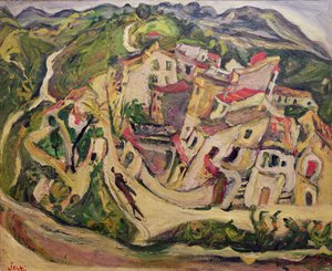 Domy v Cagnes, 1923 od Chaim Soutine