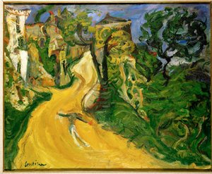 Modrý muž na cestě (olej na plátně) od Chaim Soutine