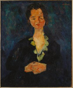 Portrét ženy s modrým pozadím, 1927 od Chaim Soutine