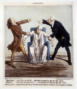 Karikatura o alopatii a homeopatii od Chama