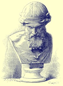 Platón, ilustrace z „History of Rome“ od Victora Duruye, publikovaná v roce 1884 (digitálně vylepšený obrázek) od Chapuis