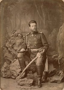 Vladimir Alexandrovič de Russie - Portrét velkovévody Vladimira Alexandroviče Ruska (1847-1909), Bergamasco, Charles (Karl) (1830-1896). Albumin Photo, ca 1878. Ruský státní filmový a fotografický archiv, Krasnogorsk od Charles Bergamasco