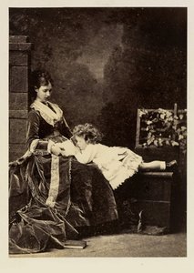 Marie Fedorovna (Dagmar z Dánska) (1847-1928) a její syn carevič Nicolas Aleksandrovich (Nicholas II)