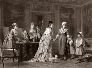 Návštěva hradu od Charles (after) Baugniet