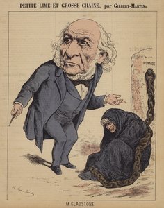 Malý pilník a velký řetěz (barevné gravírování) od Charles (after) Gilbert Martin