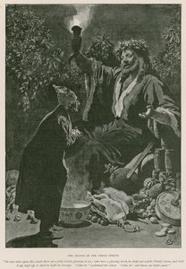Ilustrace pro Vánoční koledu od Charlese Dickense (litho) od Charles (after) Green