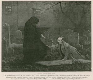 Ilustrace pro Vánoční koledu od Charlese Dickense (litho) od Charles (after) Green