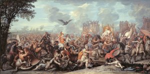 Smrt perského generála (tempera na pergamenu) od Charles (after) Le Brun