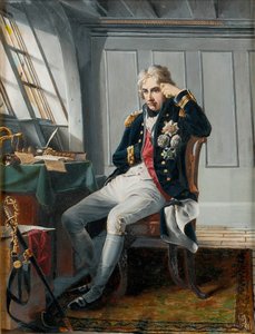 Vikomt Horatio Nelson (1758-1805), před bitvou u Trafalgaru, 21. října 1805, asi 1854 (olej na plátně) od Charles (after) Lucy