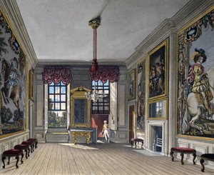 Audience Hall of Queen, rytina Williama Jamese Bennetta (1787-1844), podle návrhu Charlese Wilda (1781-1835), Z historie královských rezidencí