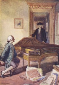 Mozart a tajemný cizinec (barevné lito) od Charles A. Buchel