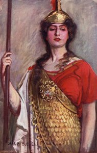 Pallas Athene, slečna Constance Collier (barva lito)