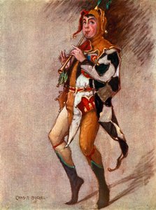 Dvanáctá noc: Feste, klaun, pan Courtice Pounds (barva lito)