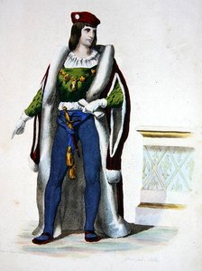 Charles vévoda z Orleans, portrét vydaný v „Le Plutarque Francais“ od E. Mennecheta, Paříž od Charles Abraham (after) Chasselat