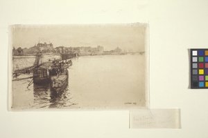 Osobní lodě na Seině (inkoust)