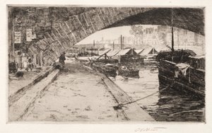 Pod Pont Marie, Paříž, 1887. od Charles Adams Platt