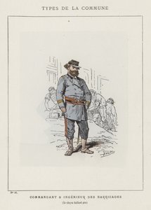Velitel a inženýr Barikád, občan Gaillard pere od Charles Albert d Arnoux Bertall