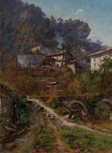 V Sassenage. Tanky Sassenage (olej na plátně) od Charles Alexandre Bertier