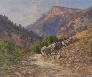 Horská stezka ve Vercors 1917 (olej na plátně) od Charles Alexandre Bertier