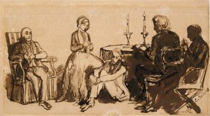 Večer v Combesově domě, 1850-1851 od Charles Allston Collins