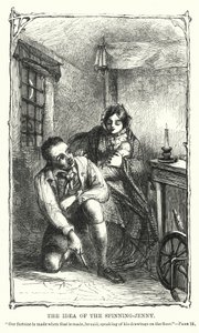 Myšlenka spinning-jenny (rytina) od Charles Altamont Doyle