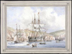 Vue de Malte (View at Malta) - Malba Charlese Andrewa Dyce (1816-1853), akvarel na papíře (25,1x34,9 cm), cca 1849 - Yale University (USA) od Charles Andrew Dyce
