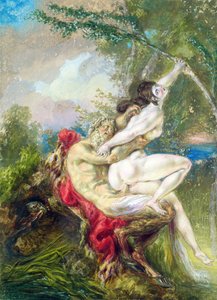 Jupiter a Antiope, z univerzální historie od Charles Antoine (attr. to) Coypel