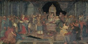 Athaliah pronásledována z chrámu, 1710 od Charles Antoine Coypel