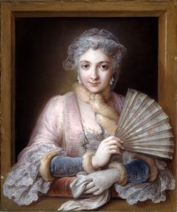 Charlotte Philippine de Chatre de Cange, markýza de Lamure (pastel na modrém papíře)