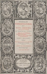 Frontispis pro evangelického kazatele a instituce nového člověka, 1622.